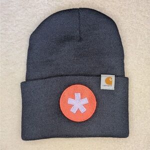 Carhartt Black Beanie with red patch